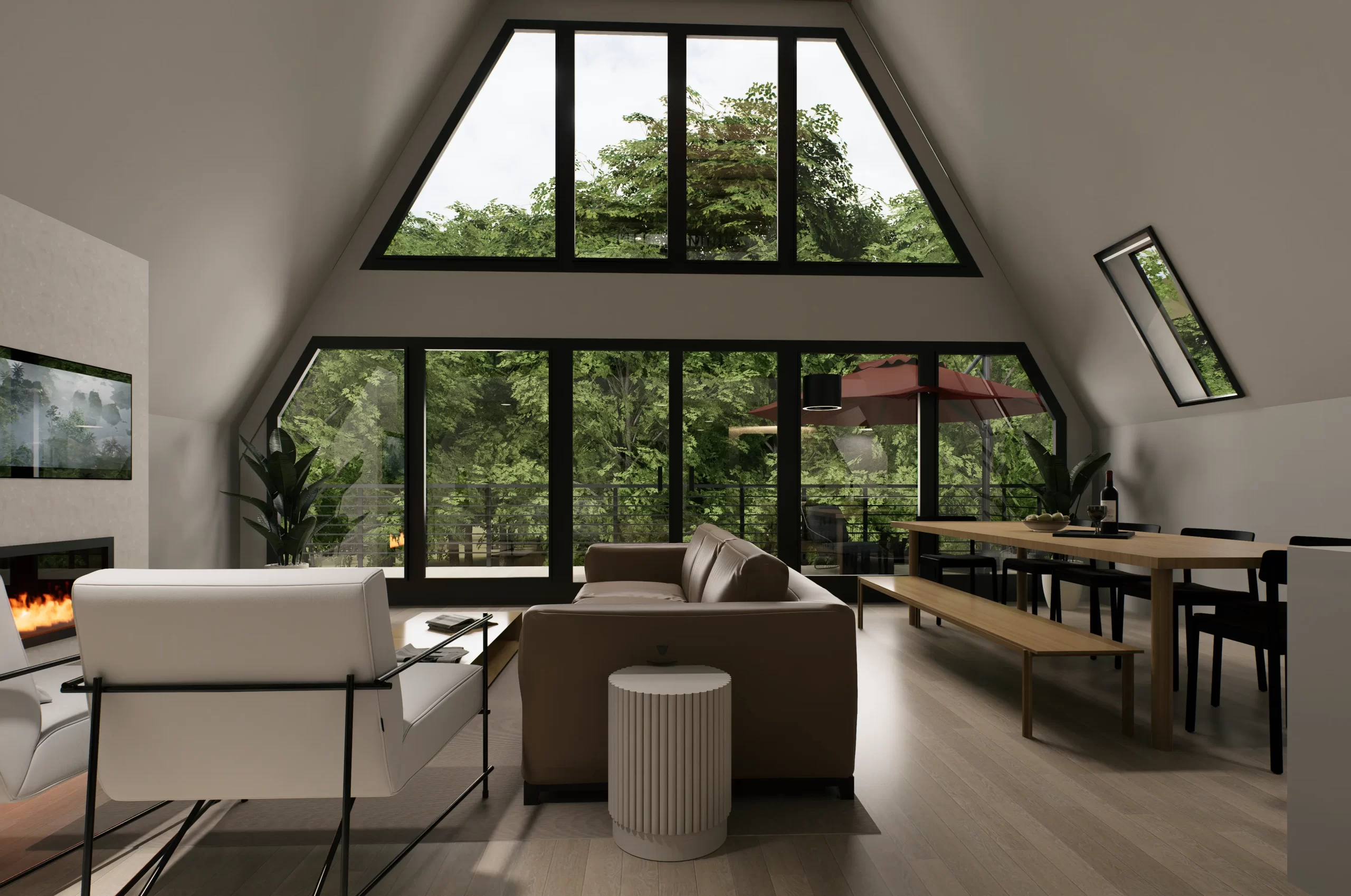 A frame Scandinavian modern