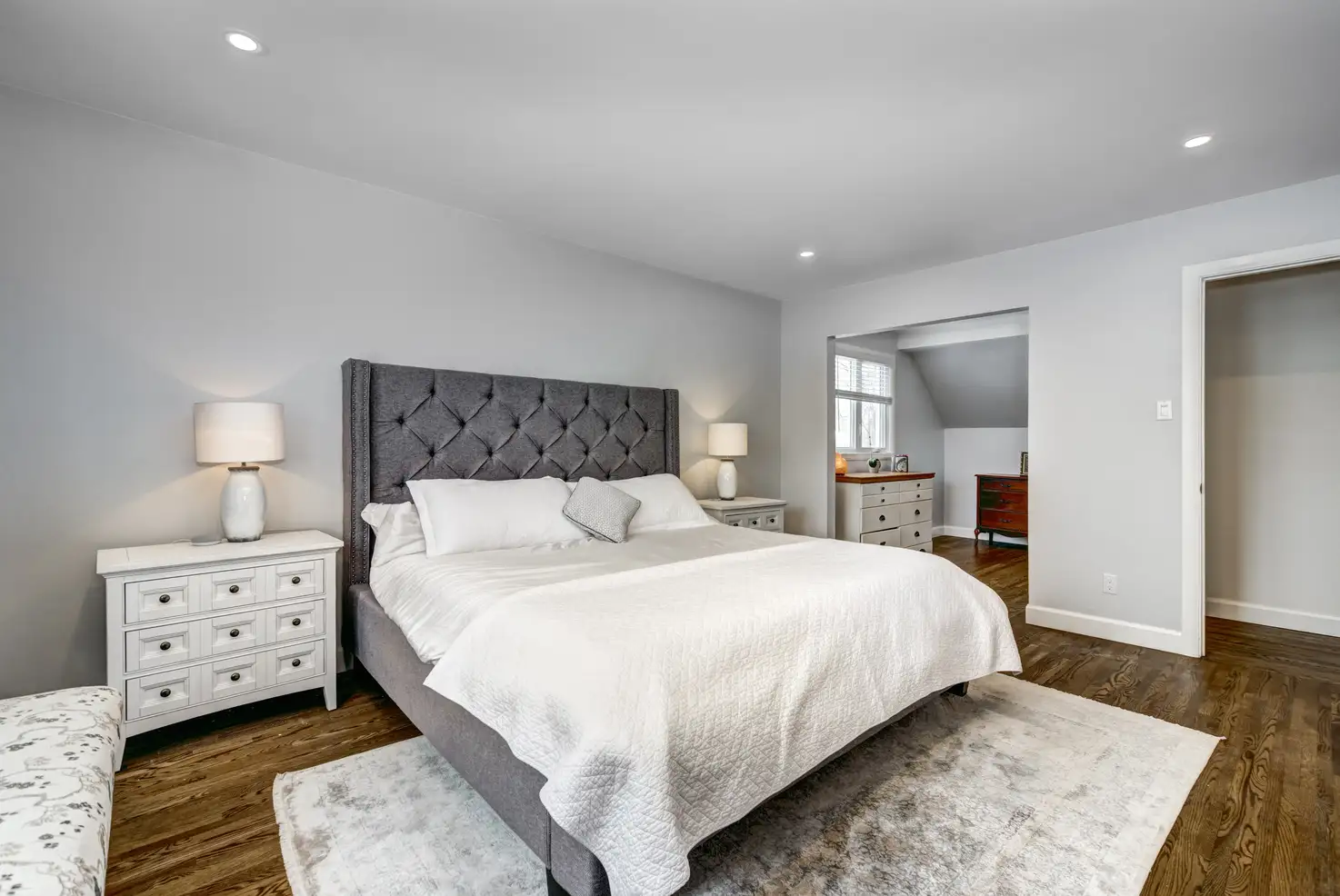 Modern bedroom remodel with timeless design and character